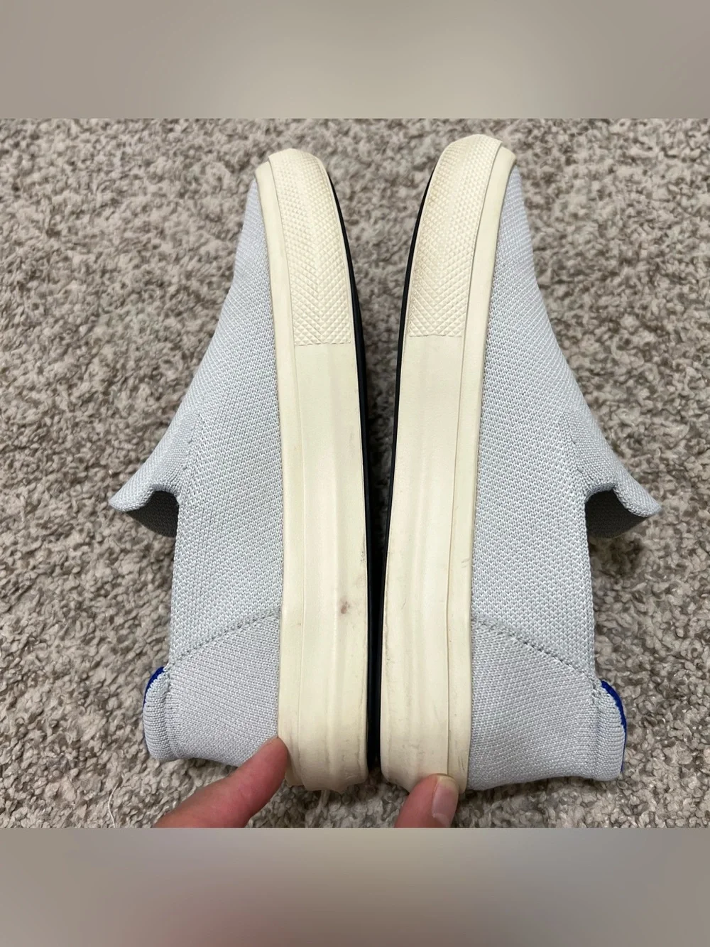 Rothy’s The Original Slip-On Sneakers Light Gray Women's Size 6